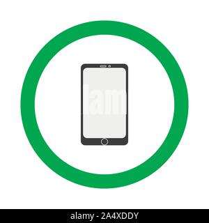 Vektor erlaubt Zeichen auf weißem Hintergrund mit grünen Kreis. Cool für Cafe, Restaurant. Abbildung kann in freundlicher Ort verwenden Stock Vektor