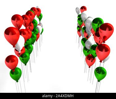 Vereinigte Arabische Emirate Nationale Tag mit UAE Luftballons, Geist der Europäischen Union, den Vereinigten Arabischen Emiraten der VAE und Flag Tag, Jubiläumsfeier 2. Dezember, VAE Stockfoto