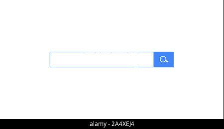 Suche bar. Horizontale lineare Grenze mit ein Texteingabefeld, Lupensymbol in Rahmen. Einfache flache Suche Design für seo, Vernetzung Stock Vektor