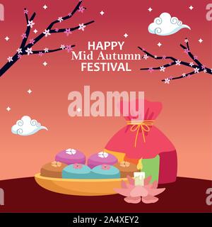 Glücklich mid Autumn Festival design Stock Vektor