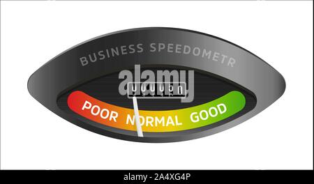 Isolierte tachoskala Logo. Business Performance messen Abbildung. Armaturenbrett Ausrüstung Vektor icon. Stock Vektor