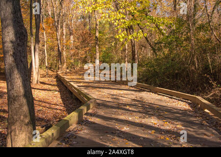 Eine Wanderung in der Natur, ist gut für die Seele und den Körper in die kühleren Tage des Herbstes. Stockfoto