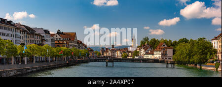 Zürich, die grösste Stadt in der Schweiz Stockfoto