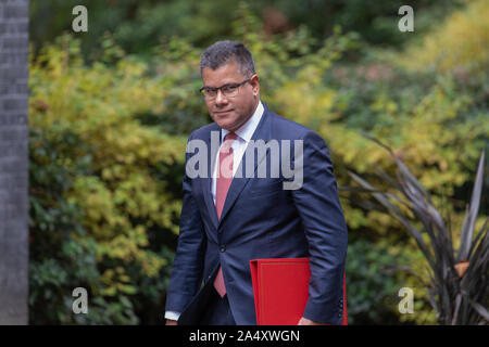 16. Oktober 2019, Minister der Ankunft in Nummer 10 Downing Street, Westminster, London. Stockfoto