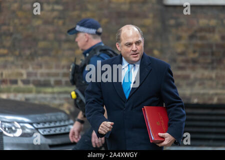 16. Oktober 2019, Minister der Ankunft in Nummer 10 Downing Street, Westminster, London. Stockfoto