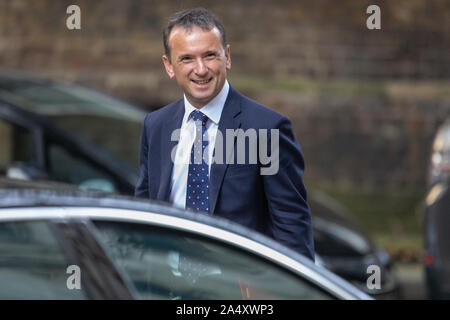 16. Oktober 2019, Minister der Ankunft in Nummer 10 Downing Street, Westminster, London. Stockfoto