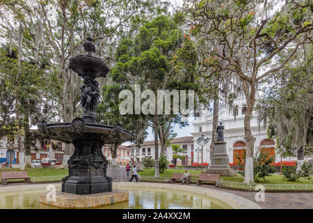 Salamina, Kolumbien - 20. Februar 2017: abersee Hauptplatz Caldas in Kolumbien Südamerika Stockfoto