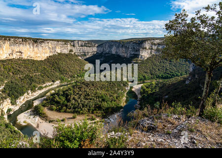 Querformat um Bidon in Ardeche, Frankreich Stockfoto