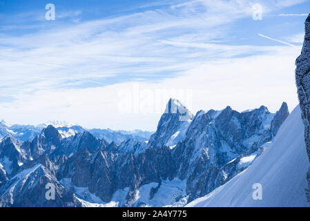 Mont Blanc Massiv, Chamonix, Frankreich Stockfoto