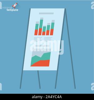 Präsentation board Vektor Chart Symbol Diagramm Vorlage Stock Vektor