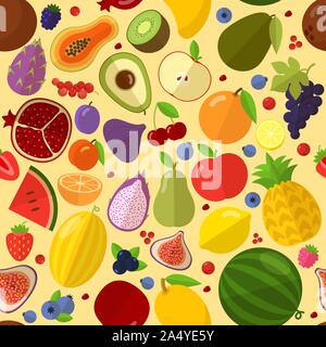 Früchte Vektor nahtlose Muster Stock Vektor