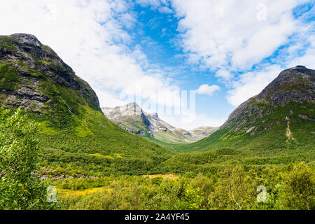 Wunderschöne Natur in Valldal, Norwegen Stockfoto