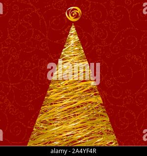 Glitter Weihnachtsbaum Stock Vektor