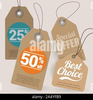 Shopping tags Vektor Stock Vektor