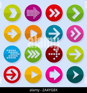 Flaches Design Papier Pfeile Stock Vektor