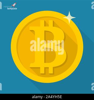 Bitcoin Vektor cryptocurrency Symbol. Stock Vektor