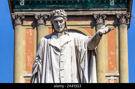 Italien, Kampanien, Neapel, Dante, Dante Alighieri Skulptur Stockfoto