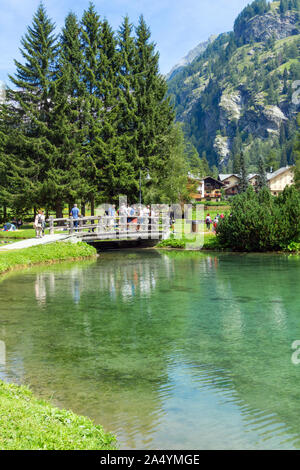 Italien, Aostatal, Gaby, Lago di Gover Stockfoto