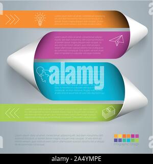 Schritt für Schritt vector Template Stock Vektor