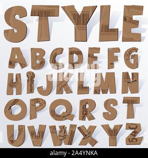 Vektor Karton zahlen. Stock Vektor