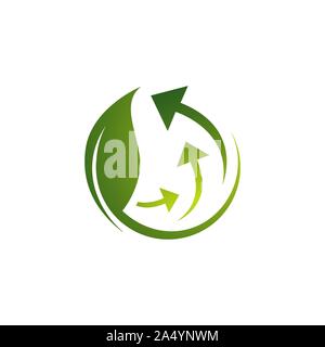 Ökologische Kreis Pfeile Recycling Logo. recycling Zeichen kreative Illustration Konzept. Stock Vektor