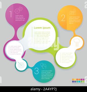 Rainbow Color Infografiken Stock Vektor