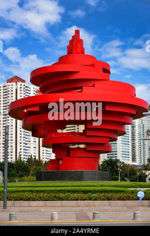4. Mai Square Qingdao China Stockfoto