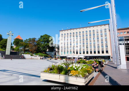 Vabaduse Väljak, Platz der Freiheit, Tallinn, Estland Stockfoto