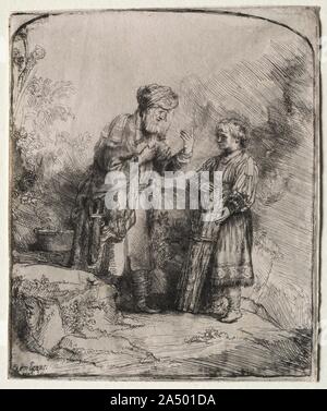 Abraham und Isaak, 1645. Stockfoto