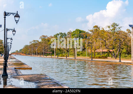 Alten heiligen Teich in Lumbini Stockfoto