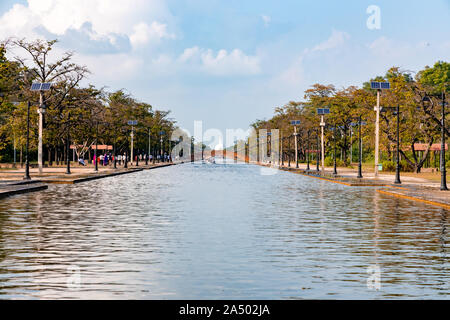 Alten heiligen Teich in Lumbini Stockfoto