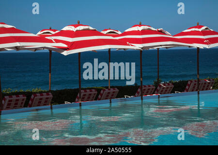 Die Oyster Box Hotel Pool, Umhlanga, KwaZulu-Natal, Südafrika Stockfoto