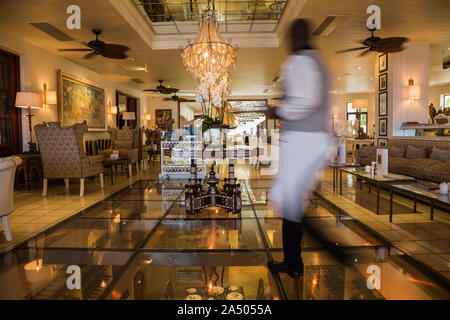 Die Oyster Bar, die Oyster Box Hotel Umhlanga, KwaZulu-Natal, Südafrika Stockfoto