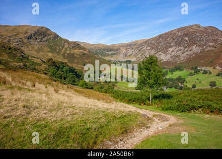 Auf der Suche nach Sheffield Hecht und Birkhouse Moor in der Nähe von Ullswater Lake District National Park Cumbria England UK Vereinigtes Königreich GB Grossbritannien Stockfoto