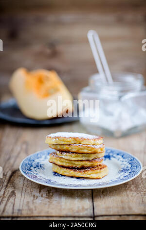 Kürbis Pfannkuchen - die beste hausgemachte Mehlspeisen Stockfoto