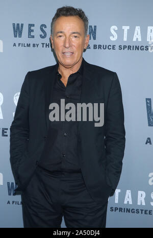 Oktober 16, 2019 Bruce Springsteen besuchen NY Special Screening der westlichen Stars in der Metrograph in New York. Oktober 16, 2019 Credit: RW/MediaPunch Stockfoto