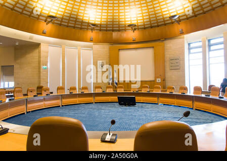 Der Versammlungsraum der Gemeinde von Jerusalem. Das Rathaus der Stadt Jerusalem - Israel Stockfoto