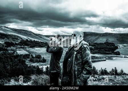 Manchester Lancashire Hartshead Hecht taube Steine Stockfoto