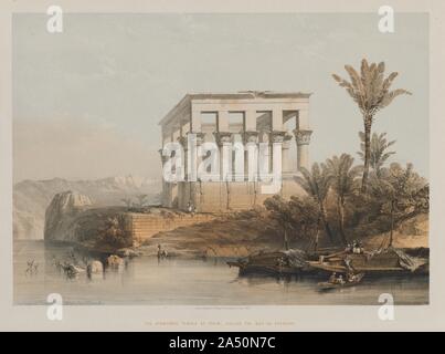 Ägypten und Nubien, Band II: Die Hypaethral Tempel von Philae, das Bett des Pharao, 1848 genannt. Stockfoto