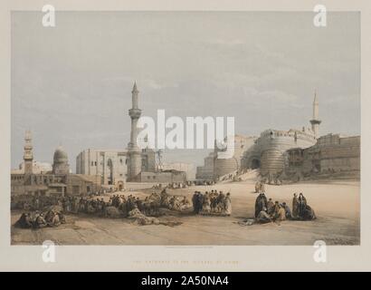 Ägypten und Nubien, Band III: Der Eingang der Zitadelle von Kairo, 1849. Stockfoto