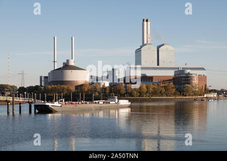 Heizkraftwerk Tiefstack in Hamburg Stockfoto
