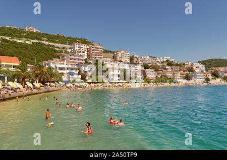 Adriatische Küstenstadt Neum in Herzegovina-Neretva Kanton, Bosnien und Herzegowina. Stockfoto