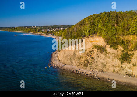 Luftaufnahme auf der berühmten Klippe in Gdynia Orlowo. Stockfoto