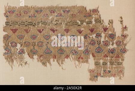 Fragment einer Tiraz-Style Textil, 1100. Stockfoto