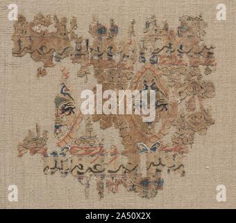 Fragment einer Tiraz-Style Textil, 1100. Stockfoto