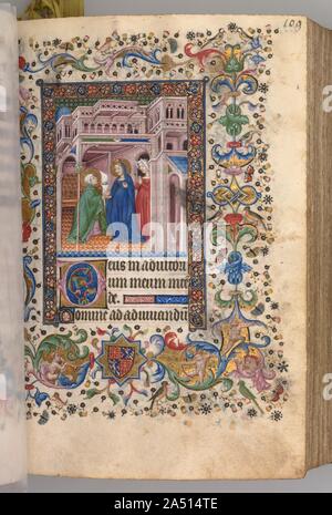 Von Karl die Edlen, König von Navarra (1361-1425): fol. F. 55r, die Visitation (Laudes), C. 1405. Stockfoto