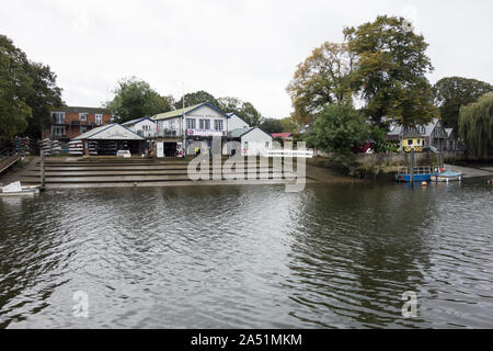 Twickenham Rudern Verein auf Eel Pie Insel in der Themse, Twickenham, London Borough von Richmond upon Thames, London, UK Stockfoto