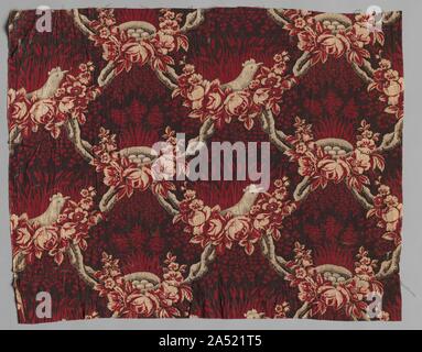 Walze bedruckte Baumwolle Textil, 19. Stockfoto