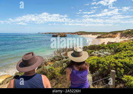 Die Bucht von Märtyrern in der Bucht von Inseln Coastal Park, Great Ocean Road, Victoria, Australien. Stockfoto