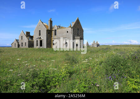 Vallay Haus, gebaut und von der Bettwäsche industriellen von Fife, Erskine Beveridge, auf vallay Insel lebten, jetzt unbewohnt, North Uist, in der Organisationseinheit Stockfoto